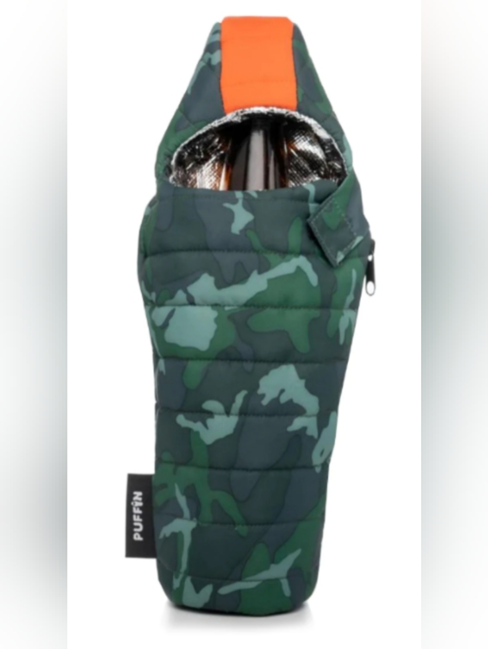 Puffin Coolers Insulated Sleeping Bag Beverage KOOZIE Zip-Up Bottle/Can Cooler